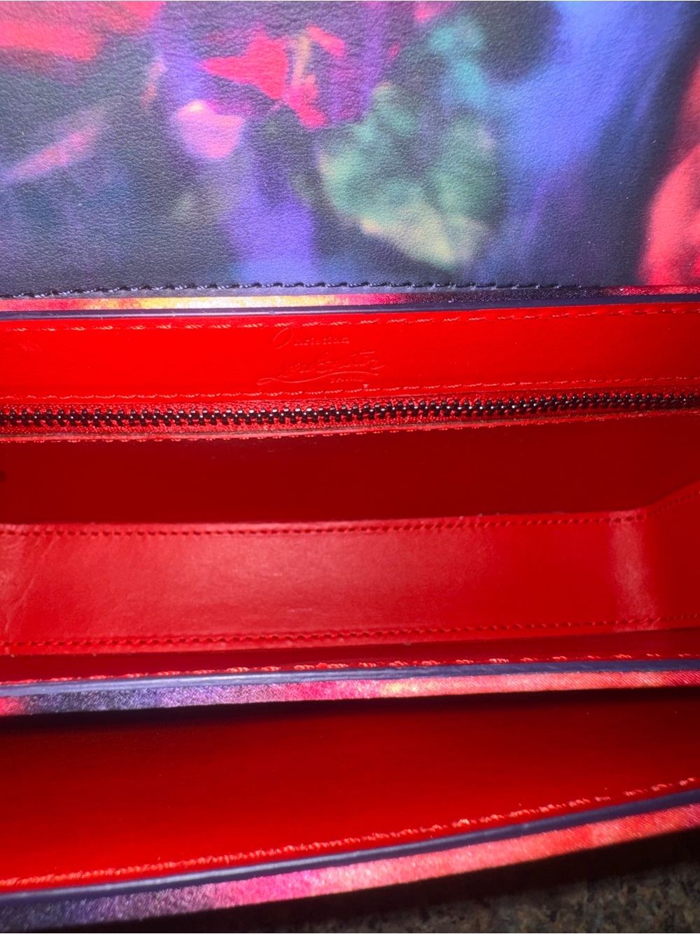 Christian Louboutin Loubi54 Rose Print Strass Satin Crossbody Bag ✅authentic✅ - Picture 5 of 14